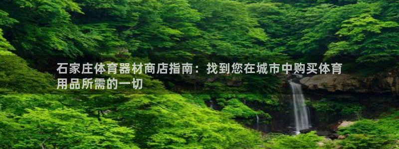 尊龙凯时老板：石家庄体育器材商店指南：找到您在城市中