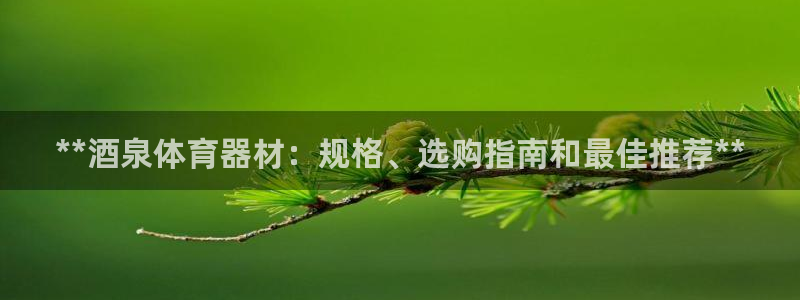 尊龙网站 人生就是博：**酒泉体育器材：规格、选购指
