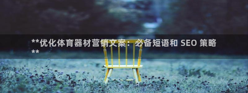 尊龙凯时网：**优化体育器材营销文案：必备短语和 S