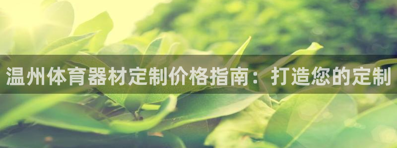 尊龙人生就是博客服：温州体育器材定制价格指南：打造您
