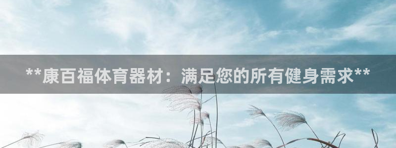 尊龙凯时的企业文化：**康百福体育器材：满足您的所有
